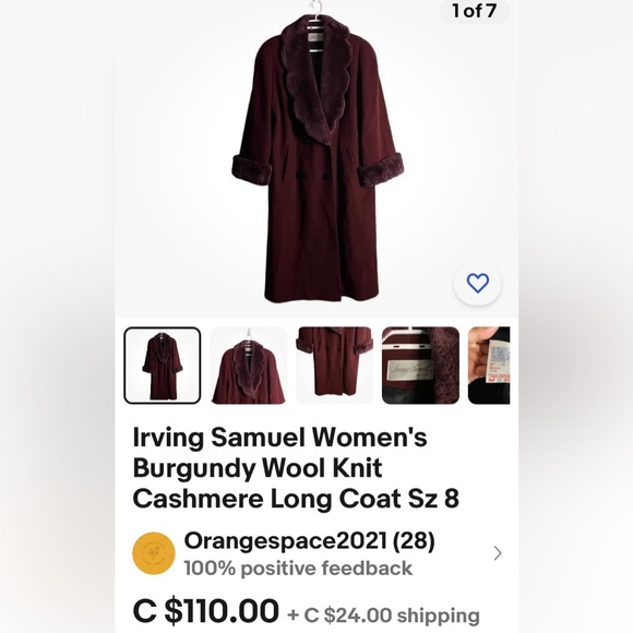 Vintage 90’s Irving Samuel Alpaca/Wool/brown Mink, A-line black coat! Size 8 - Picture 11 of 15